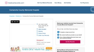 
                            4. Comanche County Memorial Hospital | MedicalRecords.com - Comanche County Memorial Hospital Patient Portal