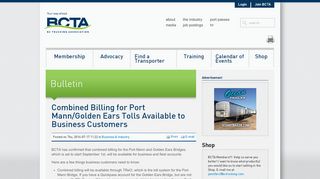 
                            4. Combined Billing for Port Mann/Golden Ears Tolls Available to ... - Golden Ears Quickpass Portal