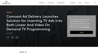 
                            6. Comcast Ad Delivery Launches Solution for Inserting TV Ads ... - Comcast Ad Delivery Portal