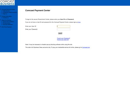 
                            4. Comcast Payment Center - Businessclass Comcast Net Portal