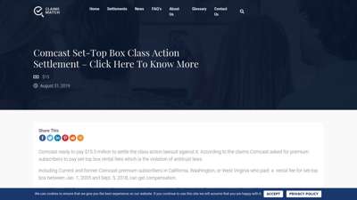Comcast Set Top Box Class Action Settlement - Click Here ...