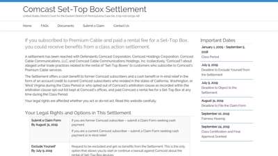 Comcast Set-Top Box Settlement - Home