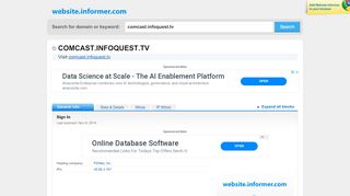 
                            8. comcast.infoquest.tv at Website Informer. Sign In. Visit ... - Infoquest Login Comcast