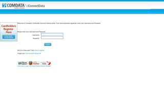 
                            1. Comdata Cardholder Services - Login - iConnectData - Comdata Portal Page