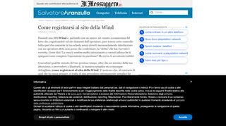 
                            6. Come registrarsi al sito della Wind | Salvatore Aranzulla - Wind Area Clienti Portal
