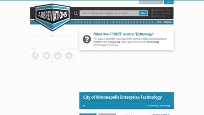 
                            8. COMET - City of Minneapolis Enterprise Technology