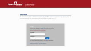 
                            3. Command Center - Client Portal - First Command Bank Online Portal