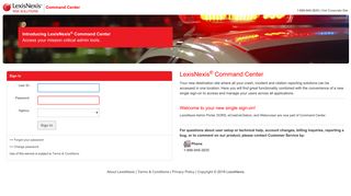 
                            2. Command Center - LexisNexis - Iyetek Admin Login