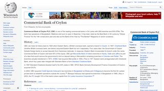 
                            9. Commercial Bank of Ceylon - Wikipedia - Combank Sri Lanka Portal
