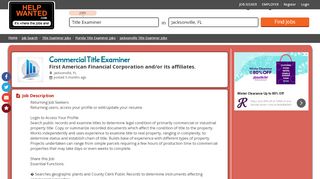 
                            14. Commercial Title Examiner | Jacksonville, FL | 61bd ... - Atids Portal