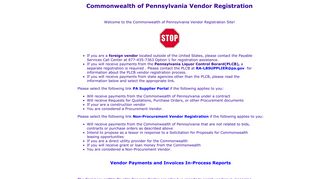 
                            5. Commonwealth of Pennsylvania Vendor Registration - Pa Supplier Portal