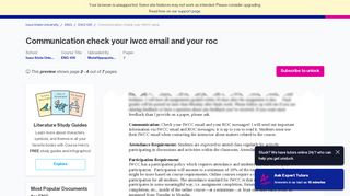 
                            8. Communication Check your IWCC email and your ROC ...