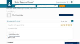 
                            1. Communikate | Reviews | Better Business Bureau® Profile - Communikate Wwdb Portal