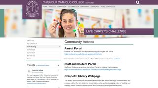 
                            8. Community Access - Chisholm Catholic College - Chisholm Staff Portal
