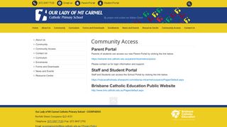 
                            5. Community Access - Our Lady of Mt Carmel Catholic Primary School - Mount Carmel Online Portal