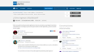 
                            3. ?Cómo ingresar a blackboard? | UNITEC Comunidad de ... - Unitec Blackboard Portal