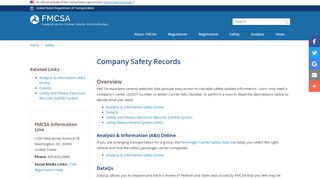 
Company Safety Records | FMCSA
