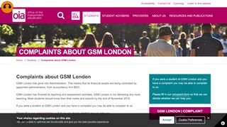 
                            3. Complaints about GSM London - OIAHE - My Gsm Org Uk Portal