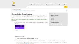 
                            7. Complete the Setup Screens - Alcatel GO FLIP User Guide - Kaios Account Login