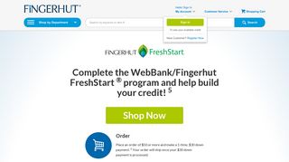 Complete the WebBank/Fingerhut FreshStart ® program and ... - Fingerhut Credit Portal