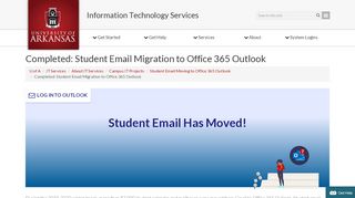 
                            7. Completed: Student Email Migration to Office 365 Outlook | IT ... - Uark Gmail Central Portal