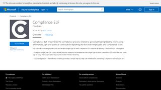 
                            6. Compliance ELF - Azure Marketplace - Microsoft - Compliance Elf Login