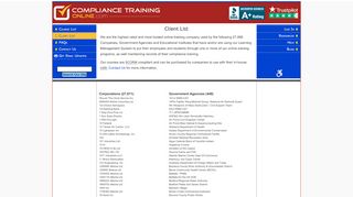 
                            8. Compliance Training Online® - Client List - Axion Plateau Learning User Login