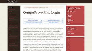 CompuServe Mail Login – CS Email Sign In - Webmail Compuserve Portal