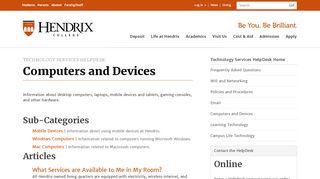 
                            5. Computers and Devices | Hendrix College - Conway Corp Webmail Login