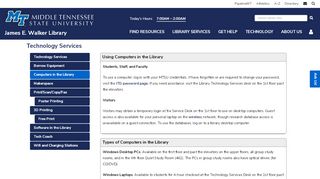 
                            7. Computers in the Library - James E. Walker Library - MTSU.edu - Mtsu Wifi Portal