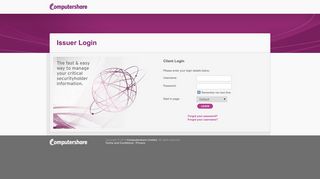 
                            1. Computershare - Issuer - Computershare Issuer Online Portal