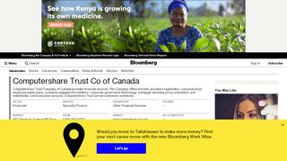 
                            8. Computershare Trust Co of Canada - Company Profile and ... - Cn Computershare Portal