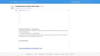 
                            7. computershare walmart stock login | Diigo Groups - Walmart Employee Stock Computershare Portal