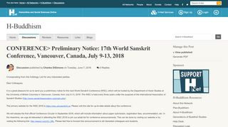 
                            6. CONFERENCE> Preliminary Notice: 17th World Sanskrit ... - World Sanskrit Conference 2018 Portal