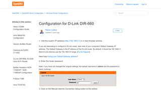 
                            7. Configuration for D-Link DIR-660 – OpenDNS - D Link 600m Router Portal