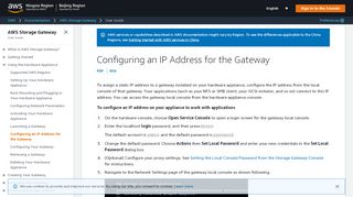 
                            2. Configuring an IP Address for the Gateway - Aws Storage Gateway Default Portal