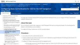 
                            7. Configuring Basic Authentication for SSO for the SAP ... - IBM - Sap System Credentials Portal