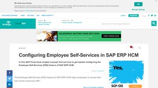 
                            8. Configuring Employee Self-Services in SAP ERP HCM - SearchSAP - Sap Able Group Ess Portal