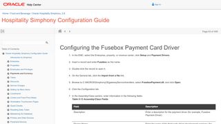 
Configuring the Fusebox Payment Card Driver  
