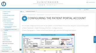 
                            4. Configuring the Patient Portal Account - ClinicTracker User Portal - Clinic Tracker Patient Portal