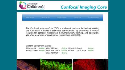 Confocal Imaging Core at Cincinnati ... - research.cchmc.org