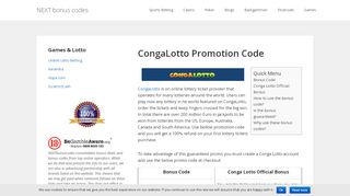 
                            3. CongaLotto Promotion Code - Congalotto Login