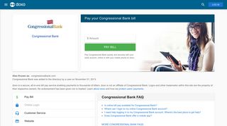 Congressional Bank | Make Your Auto Loan Payment Online ... - Congressional Bank Portal