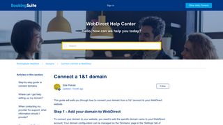 
Connect a 1&1 domain – WebDirect Help Center  
