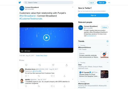 
Connect Broadband on Twitter: "Customers value their ...  

