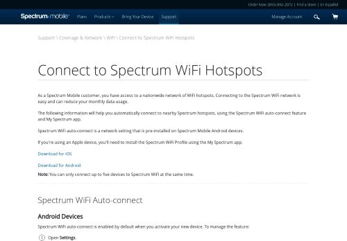 
                            5. Connect to Spectrum WiFi Hotspots - Spectrum Mobile - Twc Wifi Passpoint Portal
