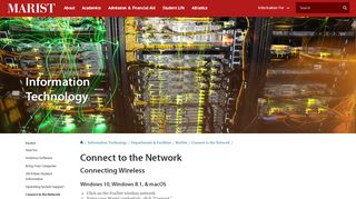 
                            6. Connect to the Network - Marist College - Foxnet Portal