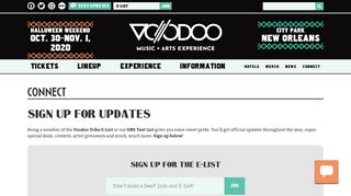 
                            7. Connect – Voodoo Music + Arts Experience - Voodoo Sign Up