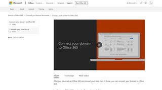 
Connect your domain to Office 365 - Office Support  
