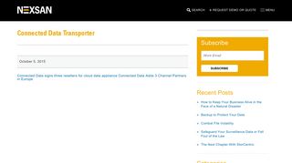 
                            3. Connected Data Transporter - Nexsan - Nexsan Transporter Portal